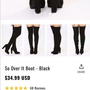 So over it boot in black